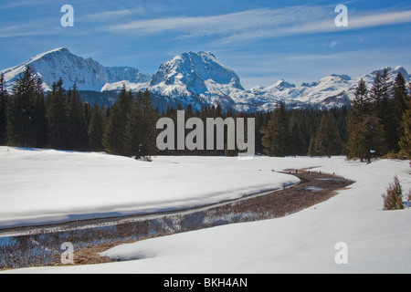 Durmitor Nationalpark, Winter, Schnee, Montenegro Stockfoto