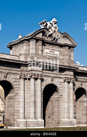 La Puerta De Alcala Bogen, Madrid, Spanien Stockfoto