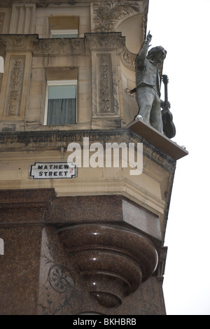 Statue von John Lennon auf Matthew Street-Liverpool Stockfoto