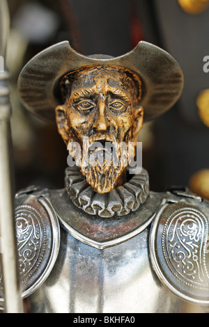 Statue von Don Quijote, Souvenir-Shop in Toledo, Spanien Stockfoto