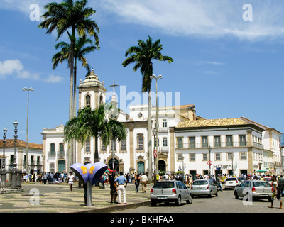 Kirche in Terreiros Square, Pelourinho alten historischen Zentrum, Salvador de Bahia, Brasilien Stockfoto