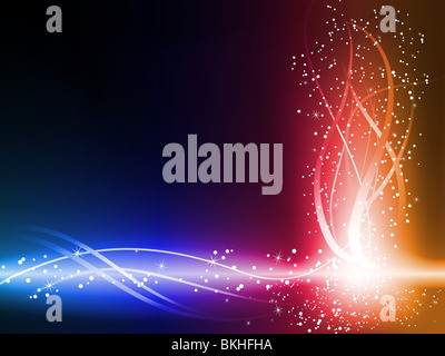 Bunt leuchtende Linien Hintergrund. Stockfoto