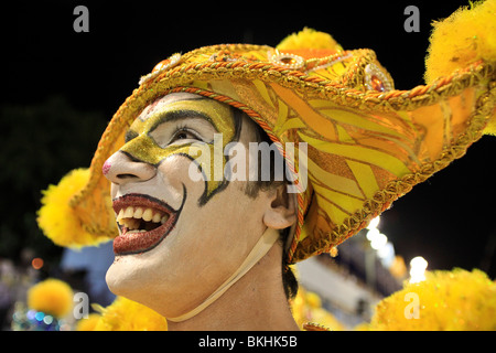 Paraíso do Tuiuti Samba Schule, Karneval 2010, Rio De Janeiro, Brasilien. Parade der Sambaschulen im Sambodromo (Grupo de Acesso). Stockfoto