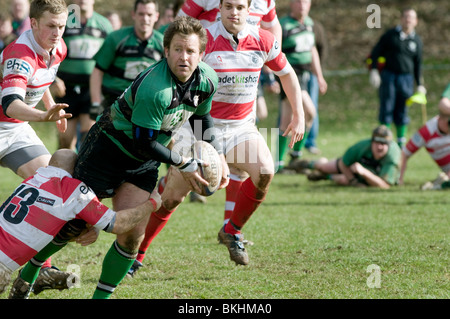 Rugby Union Club. Tenbury Wells V Claverdon in die Midlands 5 West (Süd-West)-Liga. Stockfoto