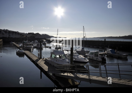 Port Dinorwig Menai geraden Bootshafen North Wales UK Stockfoto