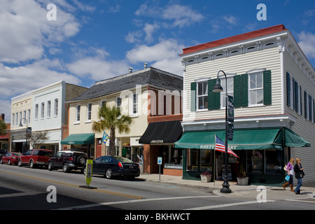 Beaufort und historischen Geschäftsviertel, South Carolina Stockfoto