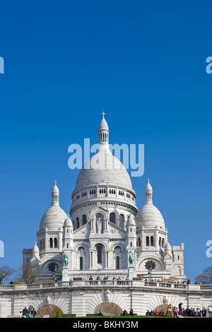 Die Basilika des Heiligen Herzens von Jesus, allgemein bekannt als Basilika Sacre-Coeur, Montmartre, Paris Stockfoto