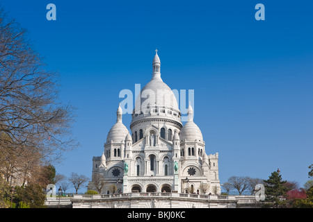 Die Basilika des Heiligen Herzens von Jesus, allgemein bekannt als Basilika Sacre-Coeur, Montmartre, Paris Stockfoto