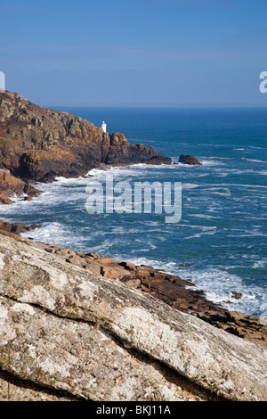 Tater du Leuchtturm; in der Nähe von später; Cornwall Stockfoto