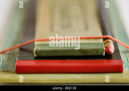 Eine Sammlung von alten Vintage Quittungen Bücher. Stockfoto