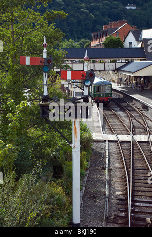 Carrog Signale Llangollen Bahnhof Stockfoto