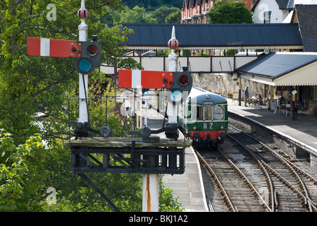 Carrog Signale Llangollen Bahnhof Stockfoto