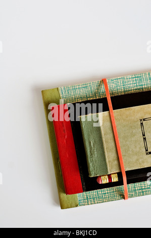Eine Sammlung von alten Vintage Quittungen Bücher. Stockfoto