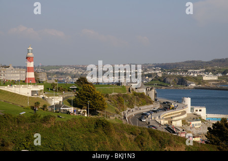 Smeaton der Turm eines ehemaligen Leuchtturms auf die Hacke in Plymouth Devon England UK Stockfoto