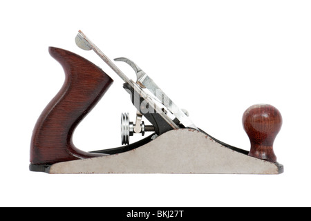 Jahrgang 1960 Stanley Nr. 3 manuelle Holzbearbeitung / Tischler Flugzeug, isoliert auf weißem Hintergrund Stockfoto