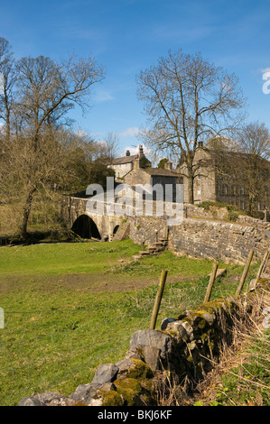 Airton in Craven, Quaker Dorf auf den Fluss Aire, der Yorkshire Dales, England Stockfoto