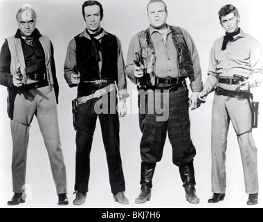 BONANZA (TV) LORNE GREENE, PERNELL ROBERTS, DAN BLOCKER, MICHAEL LANDON BNZ 007 P Stockfoto