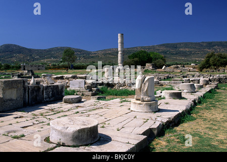 Griechenland, Nordosten der Ägäis, Samos, Heraion, Tempel der Hera Stockfoto