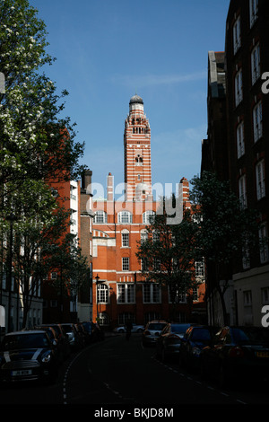 Nachschlagen von Stillington Straße nach Westminster Cathedral, Westminster, London, UK Stockfoto