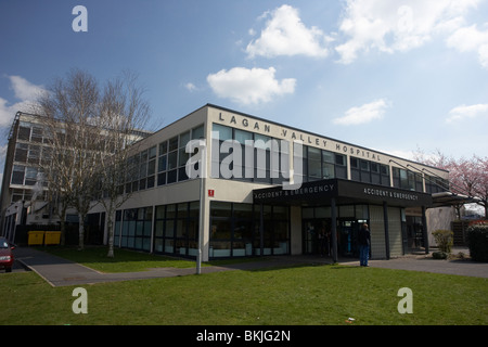 Notaufnahme im Lagan Valley Hospital Lisburn City centre County Antrim Nord-Irland, Vereinigtes Königreich Stockfoto