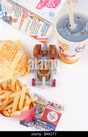 Santa Clara County Vorgesetzten übergeben die erste Verordnung in den USA Verbot Spielzeugen "Kalorienreiche" Fastfood Kindergerichte Stockfoto