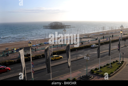 Der West Pier in Brighton Auffassung vom DeVere Grand Hotel UK Stockfoto