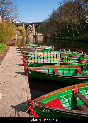 Fluß Nidd, Knaresborough, North Yorkshire Stockfoto