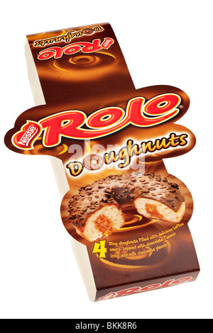 Verpackung, die branding-Label Pack von Nestle 4 Rolo Krapfen Stockfoto