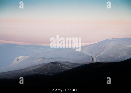 Island, 26. März 2010: Vulkanausbruch auf Fimmvörduháls, Südisland. Stockfoto