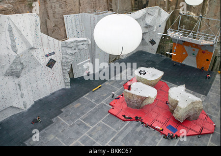 Edinburgh International Klettern Arena (EICA) Ratho, indoor Kletteranlage in Ratho, Edinburgh Stockfoto