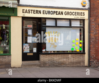 Polnische östlichen europäischen Lebensmittelmarkt Stockfoto