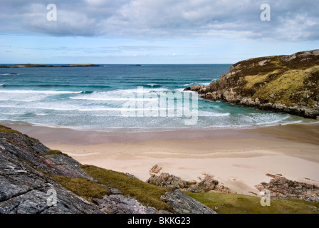 Traigh Allt Chailgeag Strand in der Nähe von Durness und Sangobeg an der nördlichsten Küste von Schottland Stockfoto