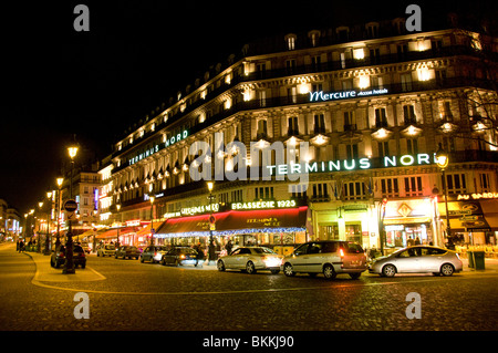 Terminus Nord außerhalb Gare du Nord in Paris Stockfoto