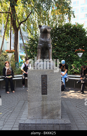 Hachiko-Statue, beliebte treffen Ort, Shibuya, Tokyo, Japan, Asien Stockfoto