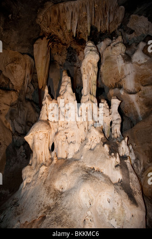 Stalagmit Bildung in Van Zyl Hall, Cango Höhlen, Oudtshoorn, Western Cape, Südafrika Stockfoto