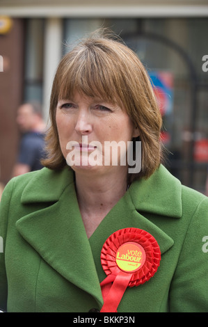 Stellvertretender Vorsitzender der Labour Party Harriet Harman Wahlkampf bei den Parlamentswahlen 2010 bei Newport South Wales UK Stockfoto