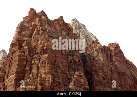 Malerische Aussicht Sandsteingebirge, Zion Nationalpark, Utah, USA Stockfoto