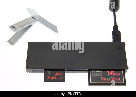 SanDisk Multi-Format-Speicherkartenleser USB2 2010 Stockfoto