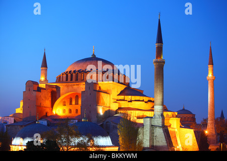 Türkei, Istanbul, Sultanahmet, nachts Aya Sofya, Aya, Sophia Stockfoto