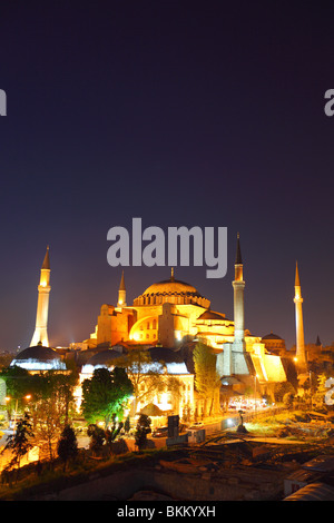 Türkei, Istanbul, Sultanahmet, nachts Aya Sofya, Aya, Sophia Stockfoto