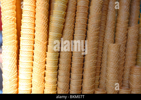 Ice Cream Cones, Icecream, Kegel, Creme Stockfoto