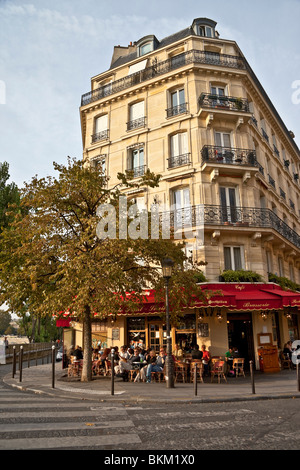 Brasserie de l ' Ile St Louis, 55 Quai de Bourbon 75004 Paris, Frankreich Stockfoto
