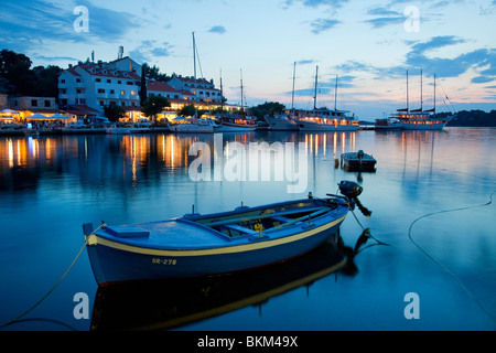 Kroatien, Nationalpark Mjet Pomena Hafen Stockfoto