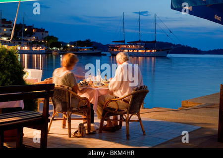 Kroatien, Nationalpark Mjet Pomena Hafen Stockfoto