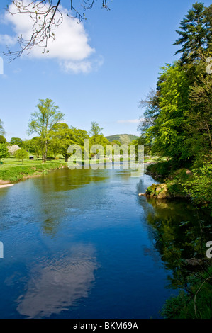 Fluss-Tweed in Peebles schottischen grenzt an Schottland Stockfoto