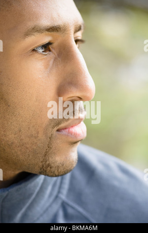Profil von afrikanischen amerikanischen Mann Stockfoto