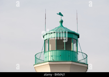 Blick auf eine der zwei stehende Leuchttürme in Port Dalhousie, Ontario. Stockfoto