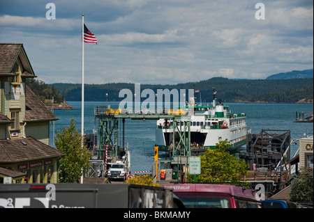 Friday Harbor, San Juan Island, Washington. Die Washington State ferry Docks in Friday Harbor auf dieser Insel Puget Sound. Stockfoto