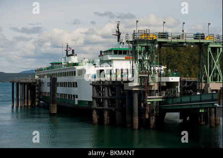 Friday Harbor, San Juan Island, Washington. Die Washington State ferry Docks in Friday Harbor auf dieser Insel Puget Sound. Stockfoto