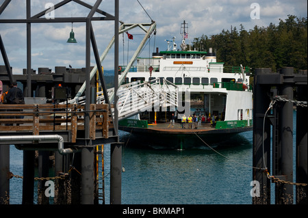 Friday Harbor, San Juan Island, Washington. Die Washington State ferry Docks in Friday Harbor auf dieser Insel Puget Sound. Stockfoto